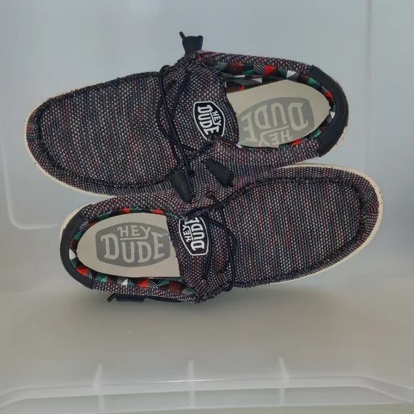 Hey Dude Men's Sneakers - Black and Red - Picture 8 of 10